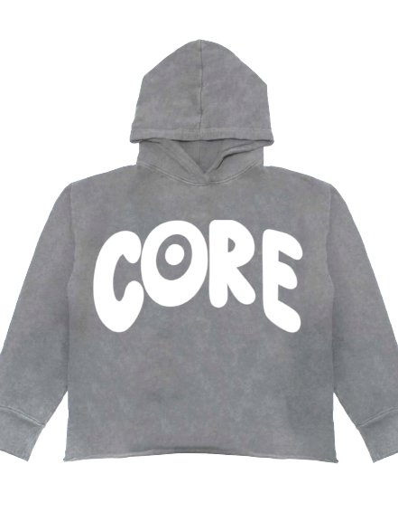 " CORE " Cropped Hoodies