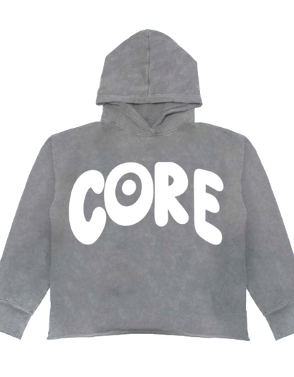 " CORE " Cropped Hoodies